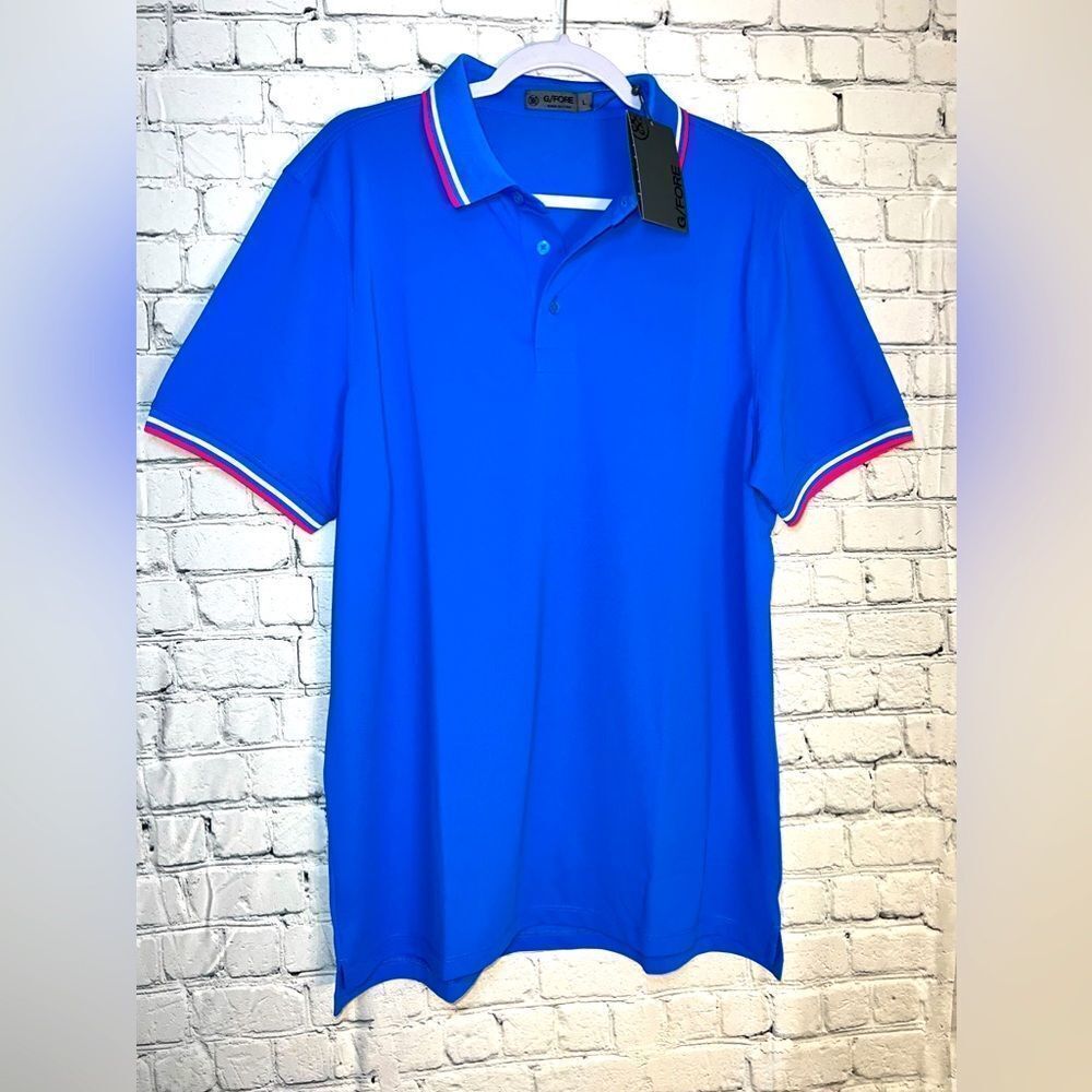 Men's G/FORE Golf Polo Shirt Short‎ Sleeve Racer Blue BRAND NEW WITH TAGS 💯🔥⛳️
